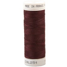 Fil à coudre polyester 100m made in France - marron inca 251
