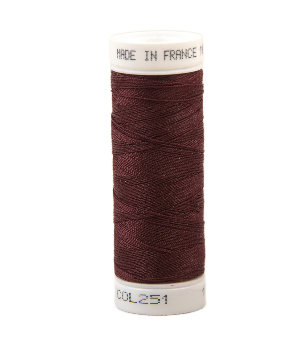 Fil à coudre polyester 100m made in France - marron inca 251