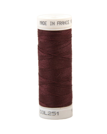 Fil à coudre polyester 100m made in France - marron inca 251