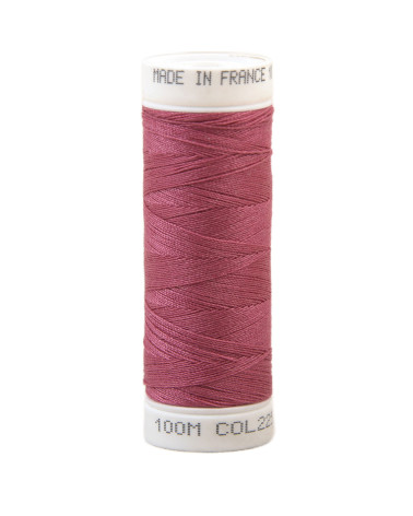 Polyester sewing thread 100m made in France - agathe pink 225