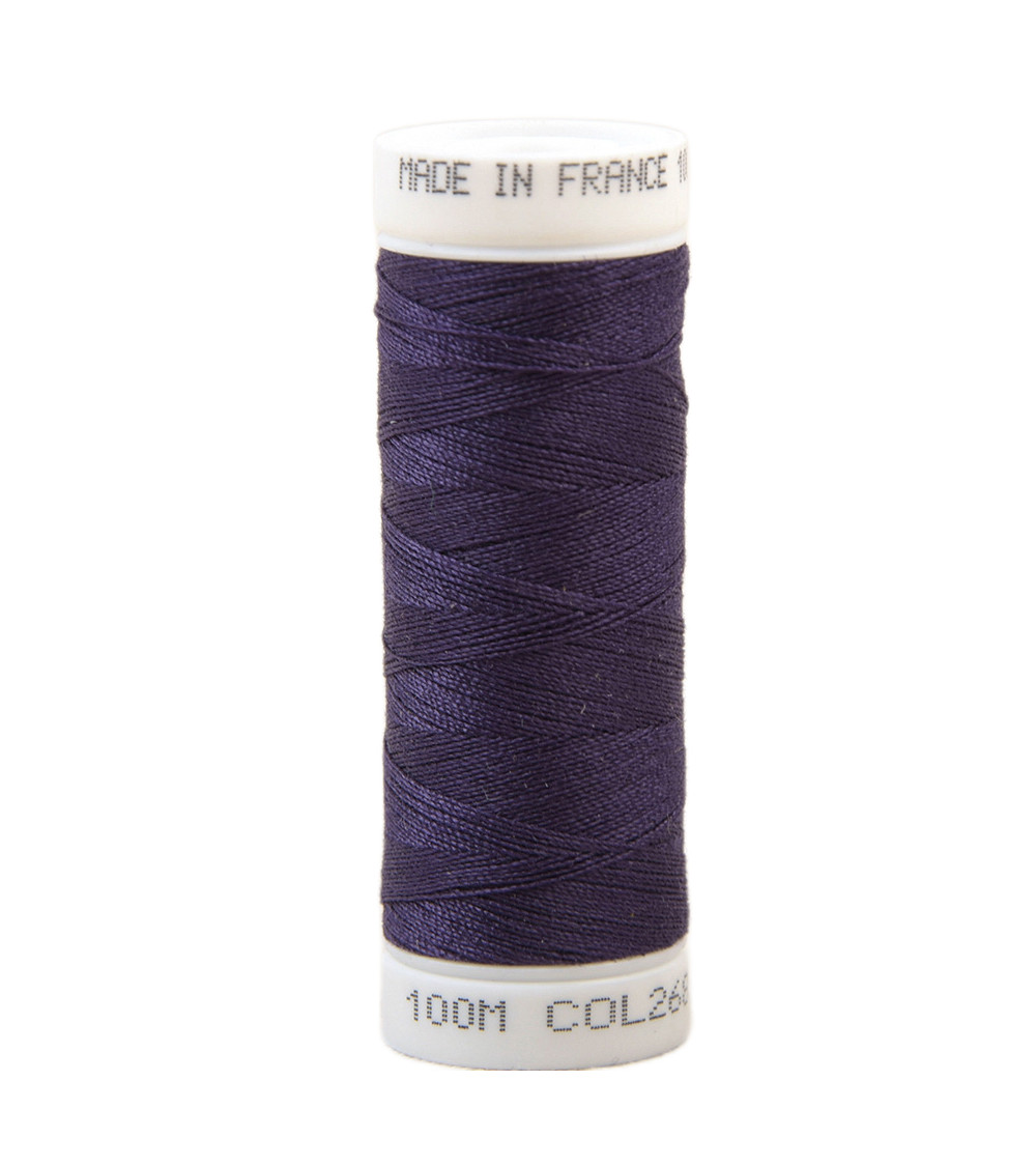 Polyester sewing thread 100m made in France - purple 268