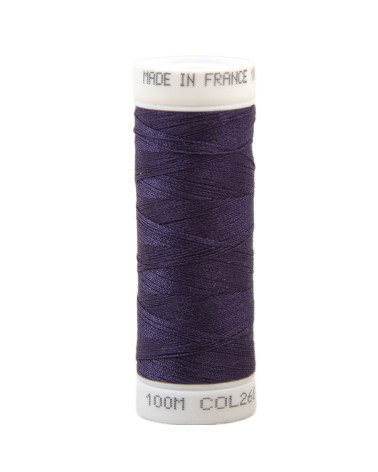Polyester sewing thread 100m made in France - purple 268