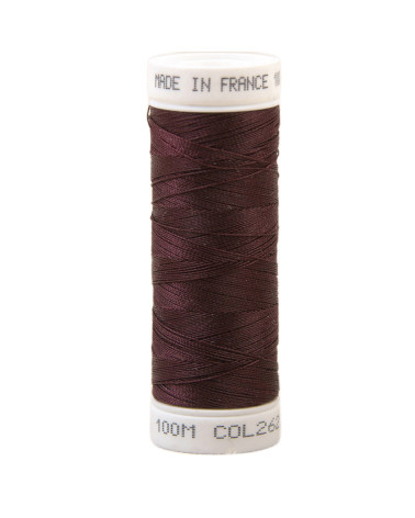 Fil à coudre polyester 100m made in France - prune 252