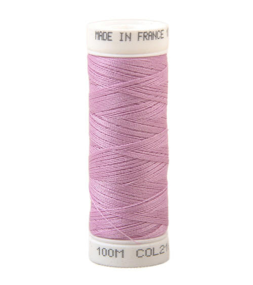 Polyester sewing thread 100m made in France - rose the 216