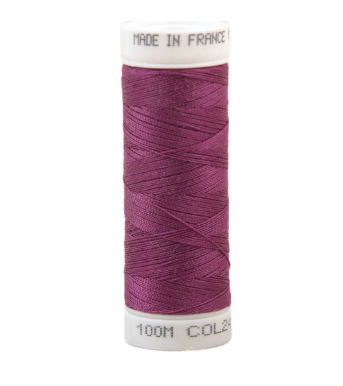 Polyester sewing thread 100m made in France - purple begognia 241