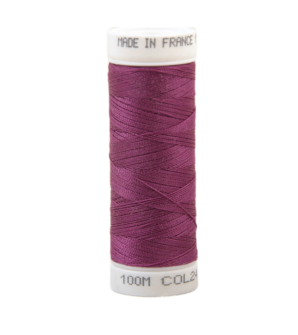 Polyester sewing thread 100m made in France - purple begognia 241