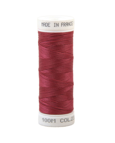 Polyester-Nähgarn 100 m, hergestellt in Frankreich – Pfingstrosenrot 232