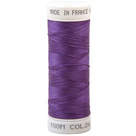 Fil à coudre polyester 100m made in France - violet 266