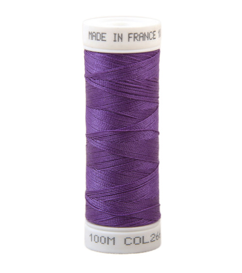 Fil à coudre polyester 100m made in France - violet 266