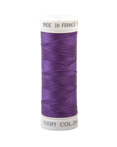 Polyester-Nähgarn 100 m, hergestellt in Frankreich – Lila 266