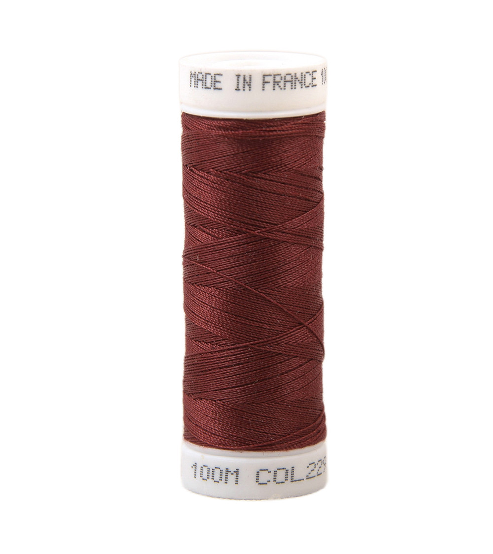 Fil à coudre polyester 100m made in France - rouge litchi 229