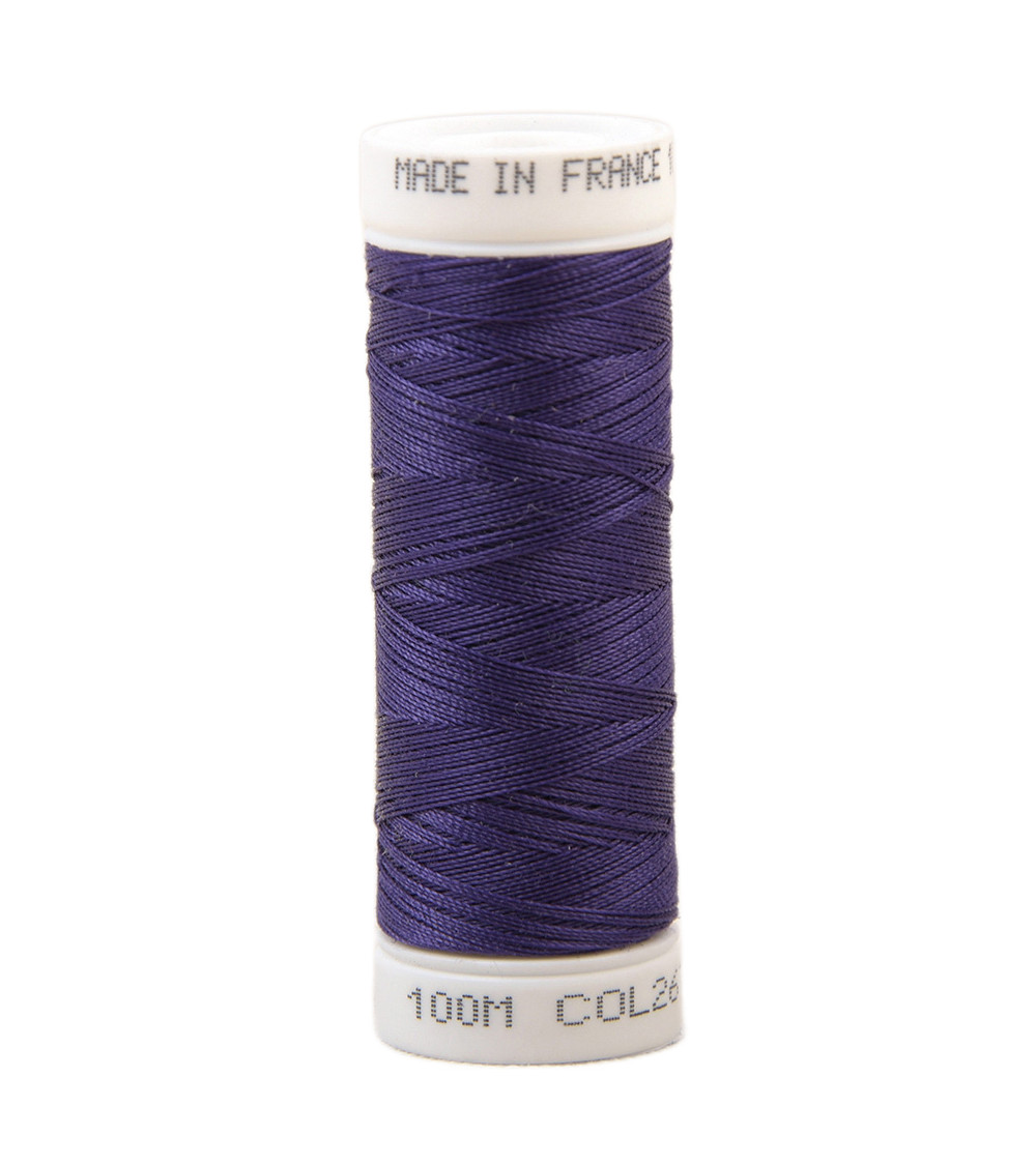 Polyester sewing thread 100m made in France - purple 267