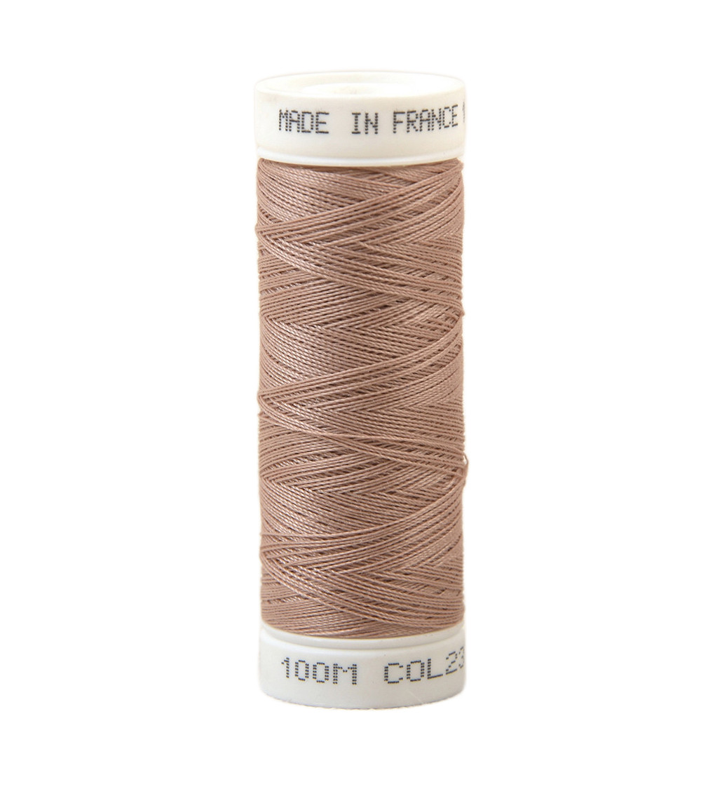 Polyester-Nähgarn 100 m, hergestellt in Frankreich – Marmorbeige 237