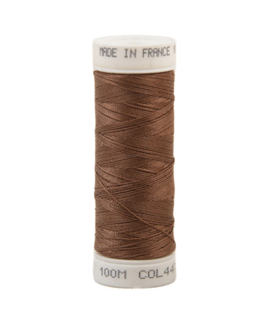 Fil à coudre polyester 100m made in France - marron oural 447