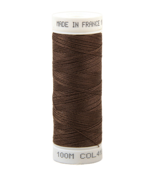 Fil à coudre polyester 100m made in France - marron marcassin 418