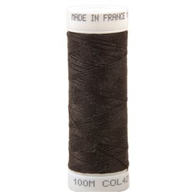 Fil à coudre polyester 100m made in France - marron cola 429