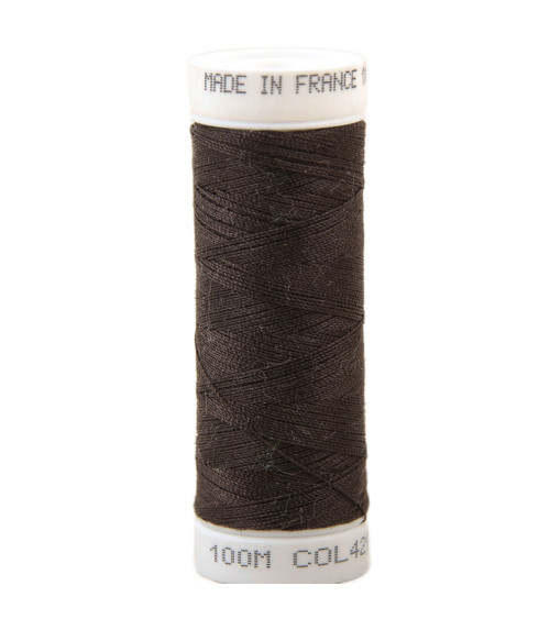 Fil à coudre polyester 100m made in France - marron cola 429