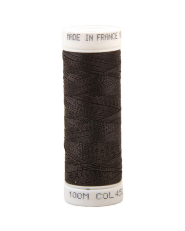 Polyester sewing thread 100m made in France - brown gabon 452