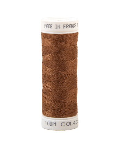 Polyester sewing thread 100m made in France - pain brule 438