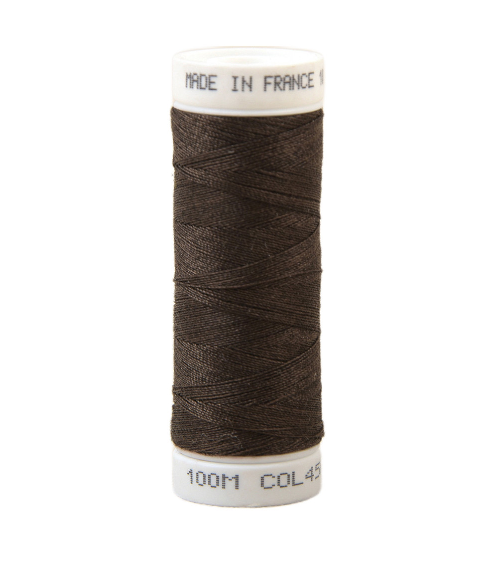 Filo da cucito in poliestere 100 m prodotto in Francia - Marrone terra di Siena 450