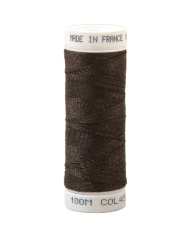 Fil à coudre polyester 100m made in France - Marron terre de sienne 450