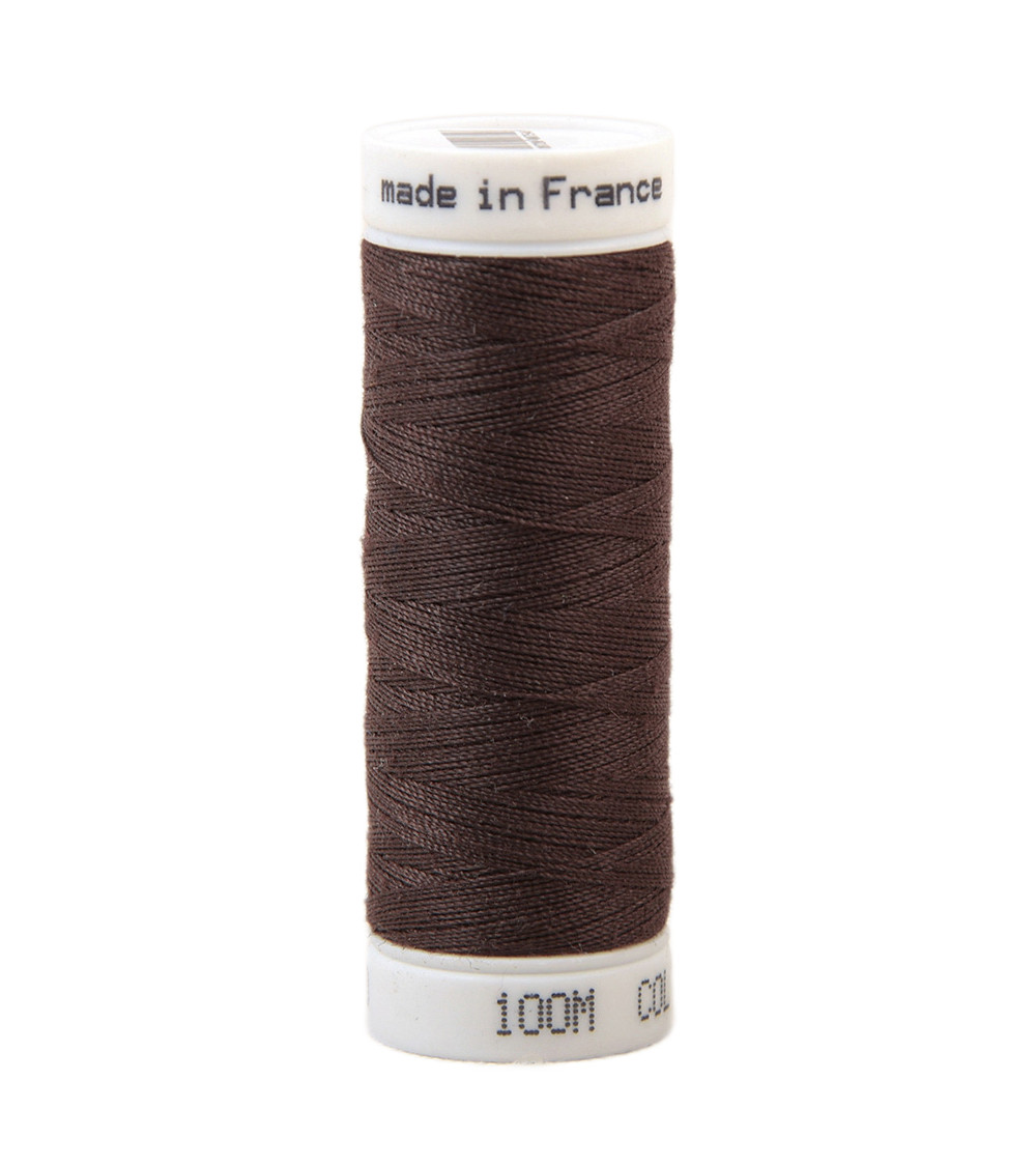 Fil à coudre polyester 100m made in France - chocolat 439