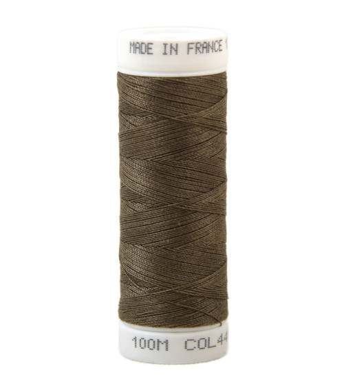 Polyester sewing thread 100m made in France - pony brown 441