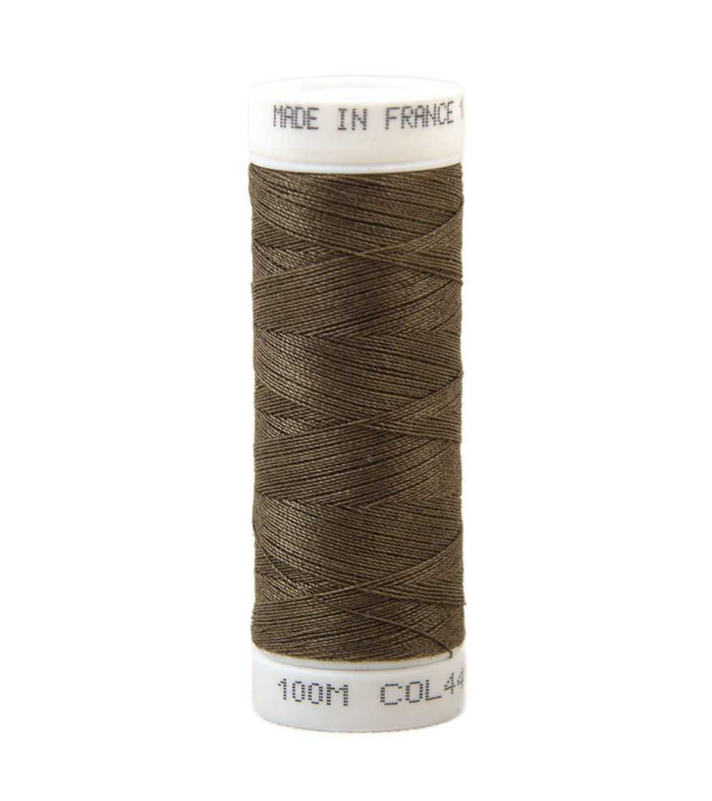 Fil à coudre polyester 100m made in France - marron poulain 441