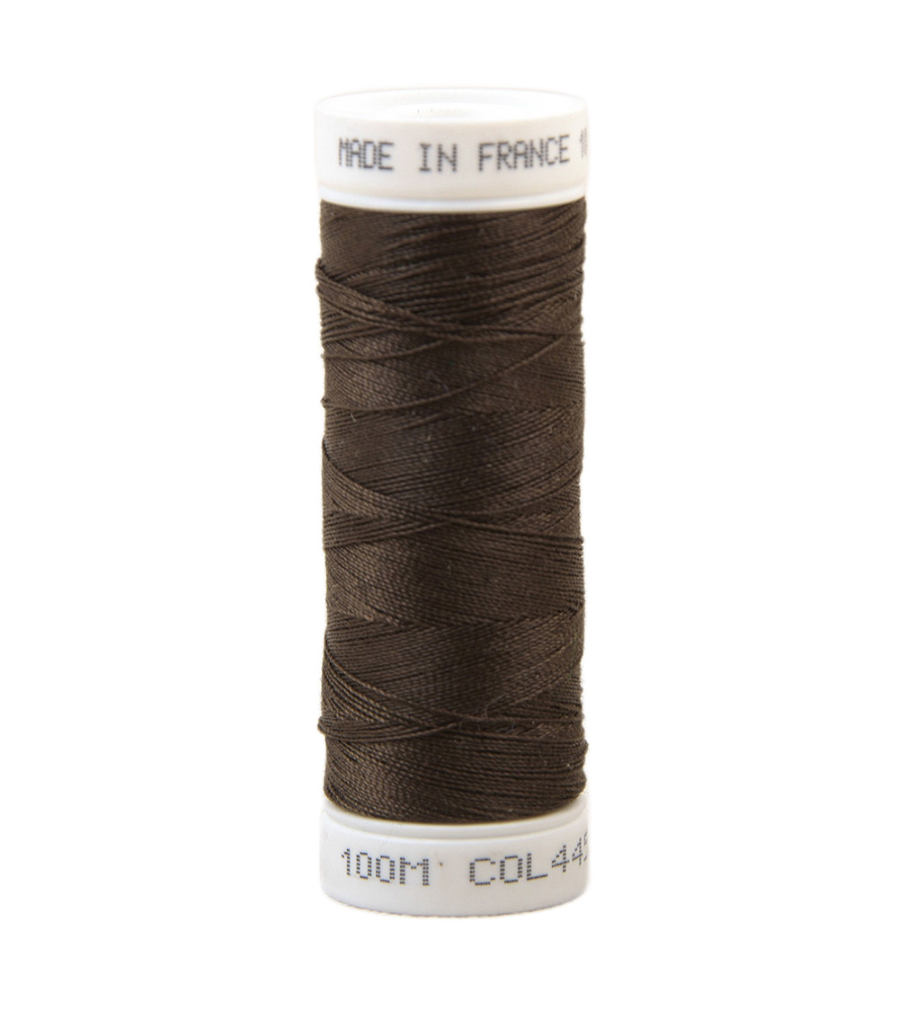 Fil à coudre polyester 100m made in France - brou de noix 445