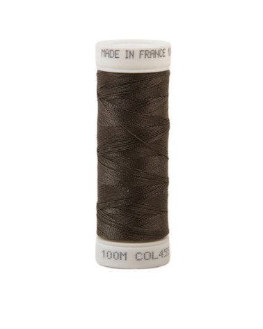 Fil à coudre polyester 100m made in France - marron 455