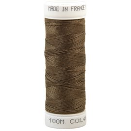 Fil à coudre polyester 100m made in France - marron cigare 416