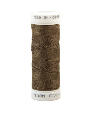 Fil à coudre polyester 100m made in France - marron cigare 416