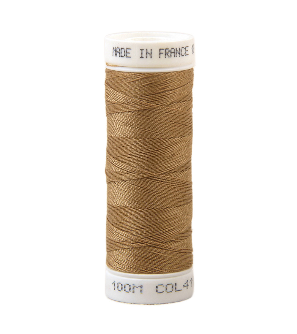 Polyester-Nähgarn 100 m, hergestellt in Frankreich – Whiskybraun 411