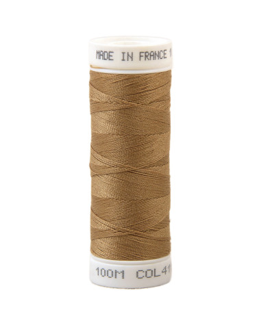 Polyester-Nähgarn 100 m, hergestellt in Frankreich – Whiskybraun 411