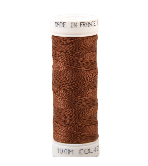 Polyester sewing thread 100m made in France - tan 430