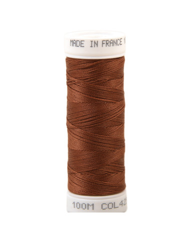 Polyester sewing thread 100m made in France - tan 430