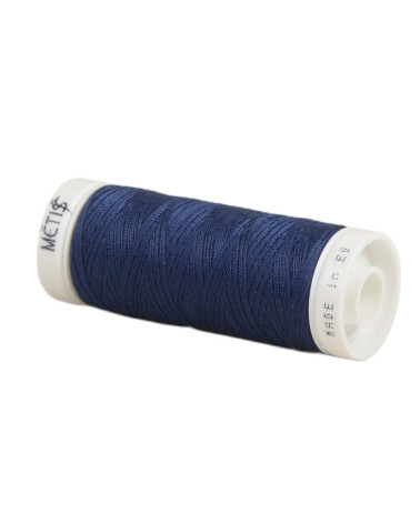 Bobine fil polyester 200m Oeko Tex fabriqué en Europe bleu océan