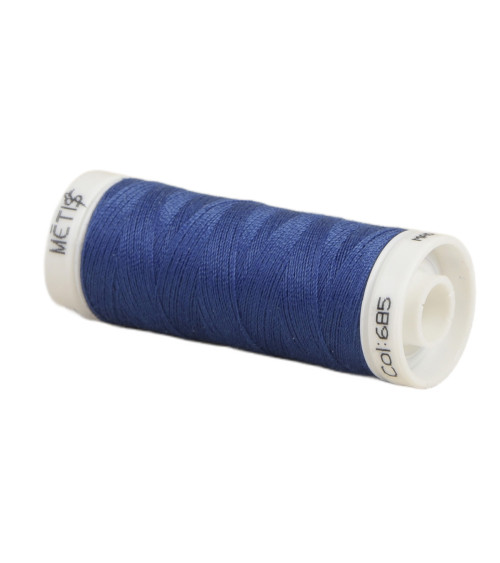 Bobine fil polyester 200m Oeko Tex fabriqué en Europe bleu monarchie