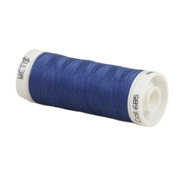Bobine fil polyester 200m Oeko Tex fabriqué en Europe bleu monarchie