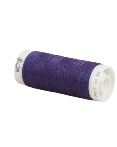 Spool of polyester thread 200m Oeko Tex made in Europe voilet-noir