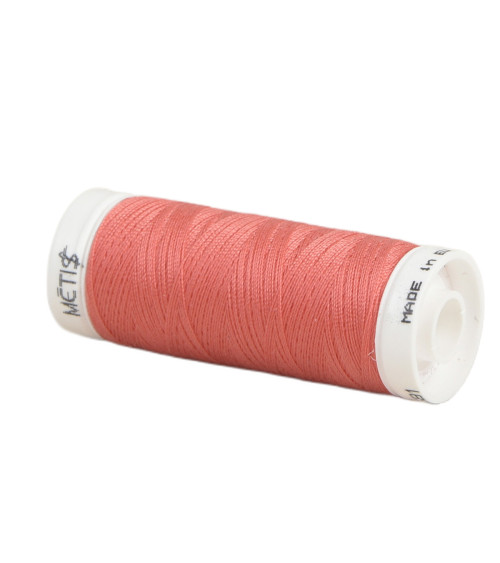 Bobine fil polyester 200m Oeko Tex fabriqué en Europe rose flamant