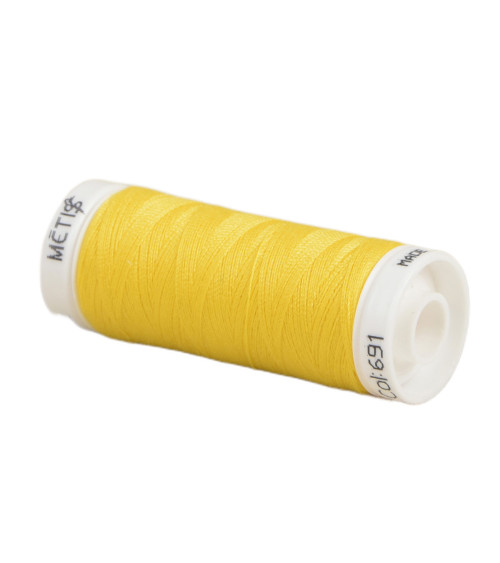 Bobine fil polyester 200m Oeko Tex fabriqué en Europe jaune prairie