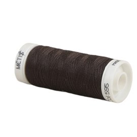 Bobine fil polyester 200m Oeko Tex fabriqué en Europe brun choc noir