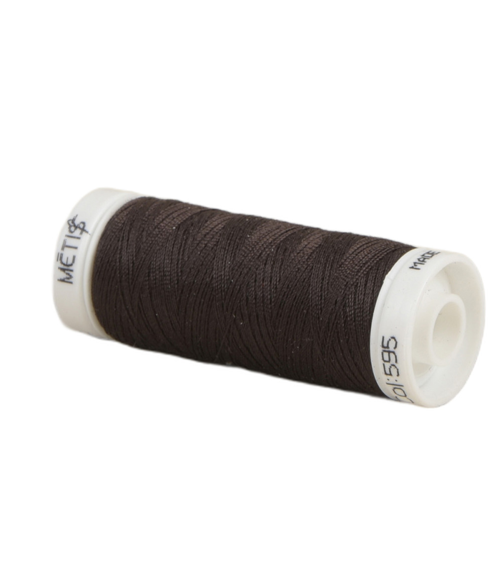 Polyester thread spool 200m Oeko Tex made in Europe black shock brown