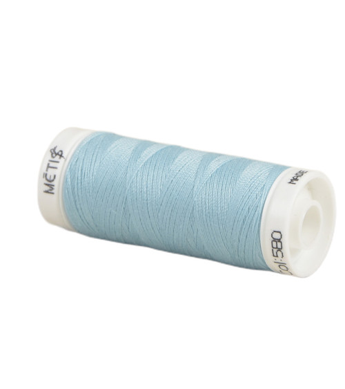 Bobine fil polyester 200m Oeko Tex fabriqué en Europe bleu oublie