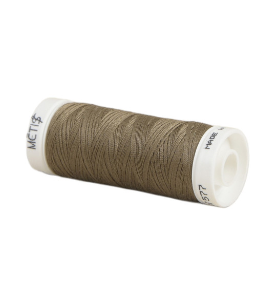 Bobine fil polyester 200m Oeko Tex fabriqué en Europe brun truffe