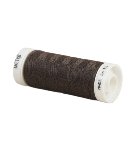 Bobine fil polyester 200m Oeko Tex fabriqué en Europe brun cacao