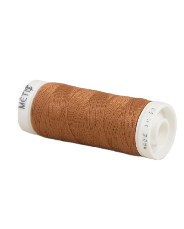 Spool of polyester thread 200m Oeko Tex made in Europe cognac brown