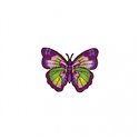 Ecusson thermocollant Papillon violet vert 4cm x 4cm