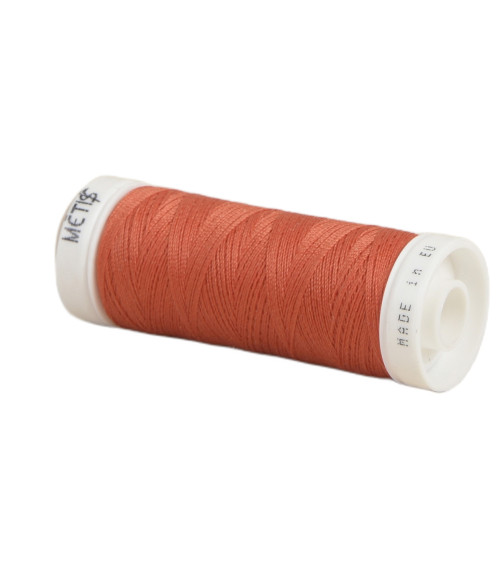 Bobine fil polyester 200m Oeko Tex fabriqué en Europe orange rouge